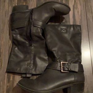 Worthington Black Leather Boots